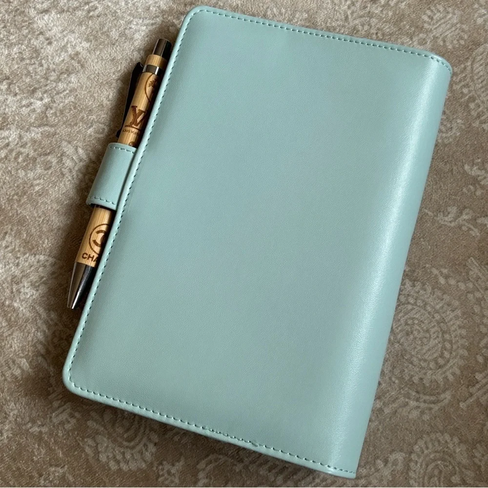Brand New Luxury Designer Light Blue Teddy Bear Notebook Journal Planner w/ Pen